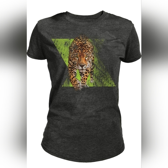 The Mountain Dynamic Jaguar Womens Tri-Blend Animal T Shirt XS #New - Picture 1 of 8